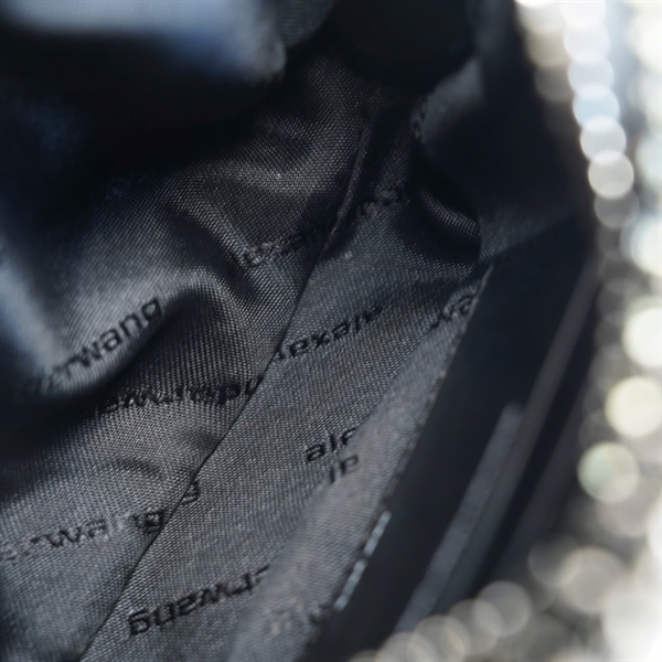 Túi Alexander Wang đen đính cườm sz16 KG+