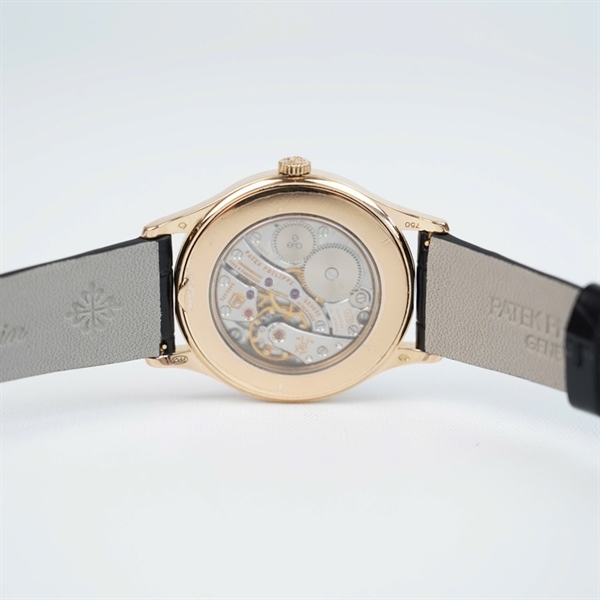 Đồng hồ Patek Philippe mặt tròn nâu viền kim-kim zin sz34.8 (HC) KG+