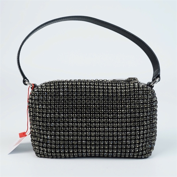 Túi Alexander Wang đen đính cườm sz16 KG+