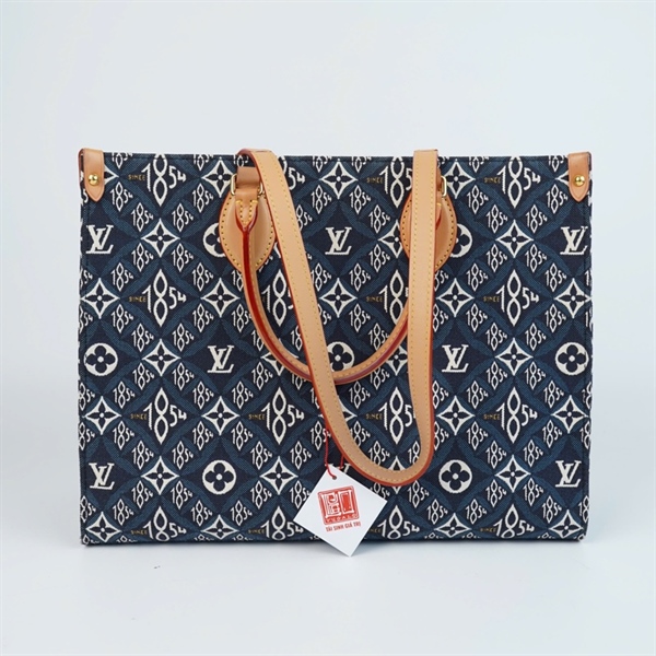 Túi LV Onthego xanh hoa trắng có lót form (FL4230) sz34 KG+