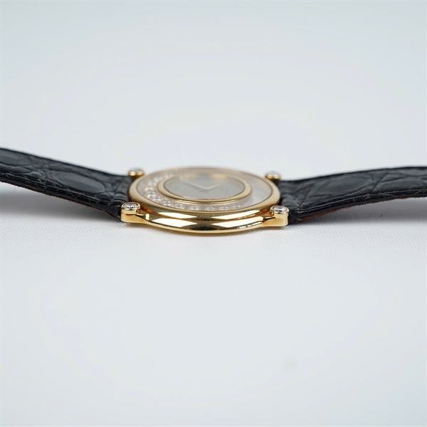 Đồng hồ Chopard mặt vàng dây đen kim zin (238833) sz33.2 (HC) KG+