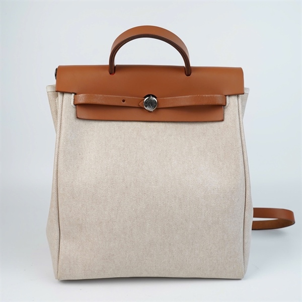 Balo Hermes nude nắp nâu stamp E (2001) sz28x12x32 KG+