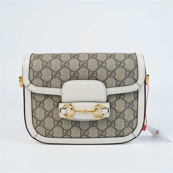 Túi GG 1955 xám viền trắng 2 strap (658574-213317) sz20 KG+