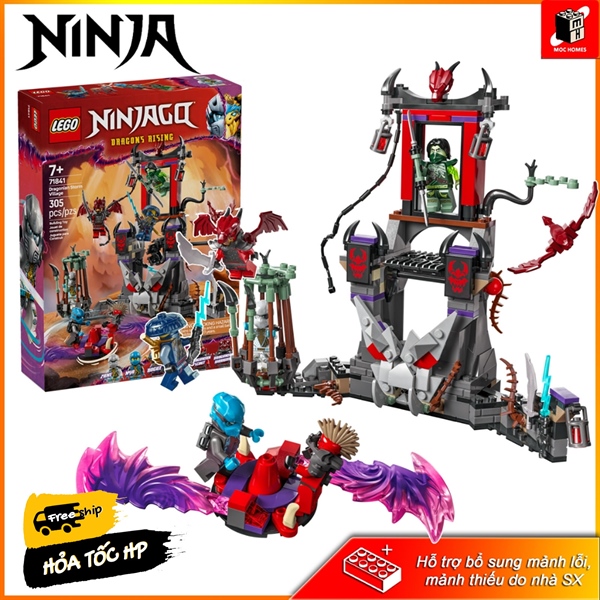 Đồ chơi lắp ráp ngôi làng của rồng Dragonian Storm Village 71841