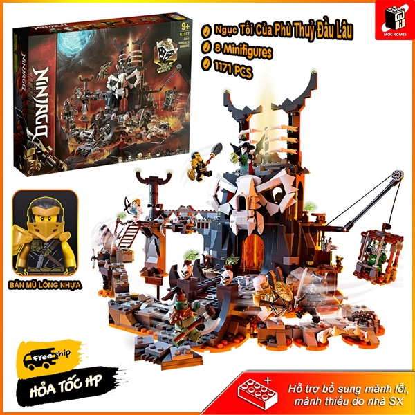 Bản đẹp] Đồ chơi lắp ráp mô hình ngục tối của phù thủy đầu lâu
