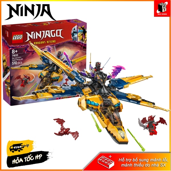 Đồ chơi lắp ráp chiến giáp và máy bay chiến đấu của Ra's và Arin's super-assault plane 71833