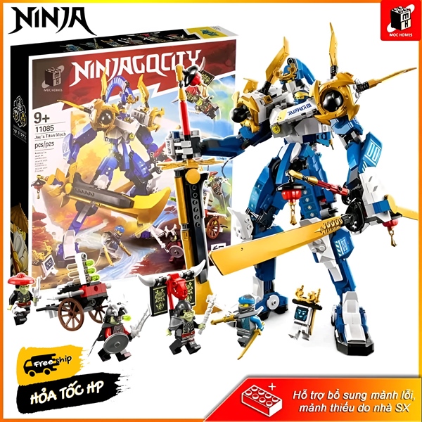 Đồ chơi lắp ráp Ninja go Mech Titan của Jay 7105