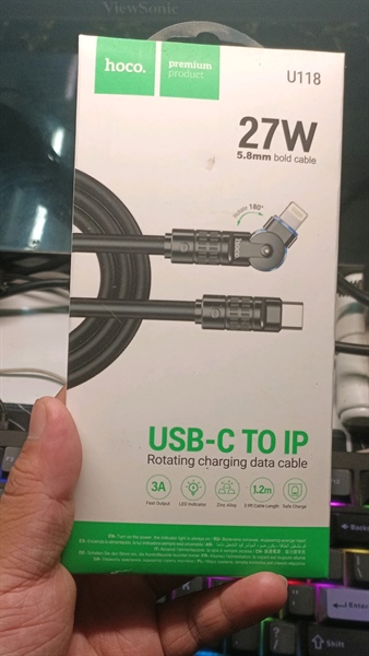 Cáp sạc HOCO 27W USB C to IP