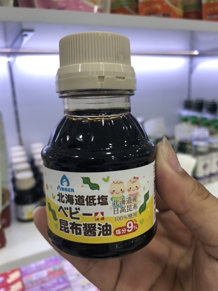 Nước tương tảo bẹ Anber 100ml 6m+