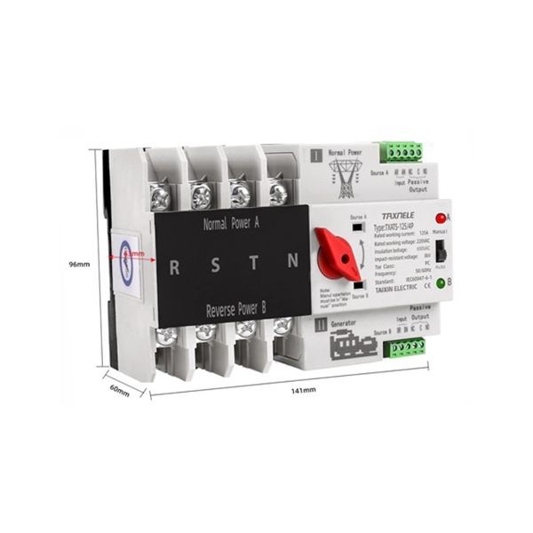 CB ĐẢO CHIỀU 2 NGUỒN THỦ CÔNG 125A 3 PHA 4P ETEK