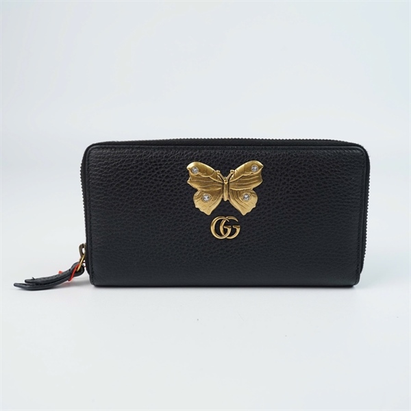 Ví GG zip đen hình bướm (499363-534563) (A-T) KG+