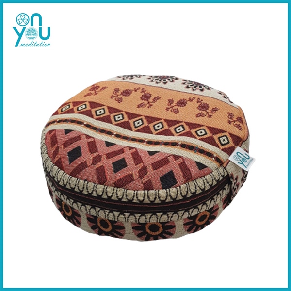 Bồ đoàn ngồi thiền vỏ đậu xanh 30cm – Đỏ Đô An Tâm (Meditation Cushion) | OnYou Meditation