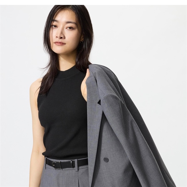 Áo dệt có mút có thể giặt máy cổ 3p unijjapan