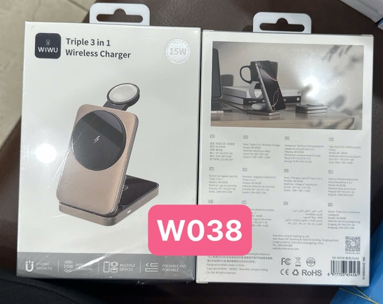 Đế sạc không dây WIWU 3in1 15W W038