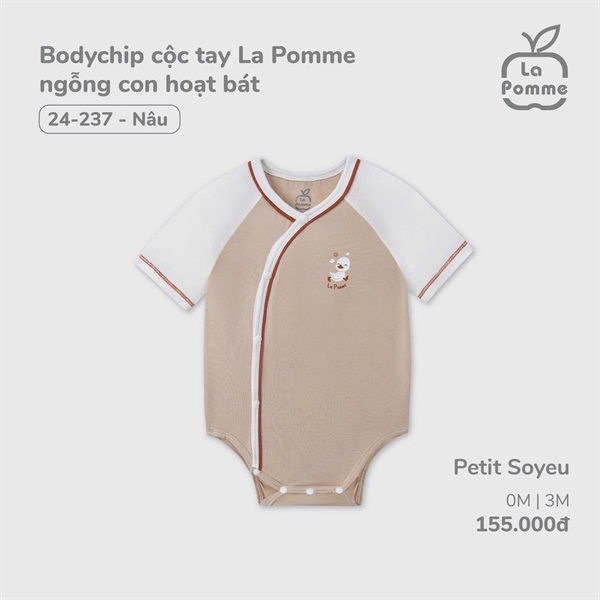 242370 - 3M/6M Bodychip cộc tay La Pomme ngỗng con hoạt bát