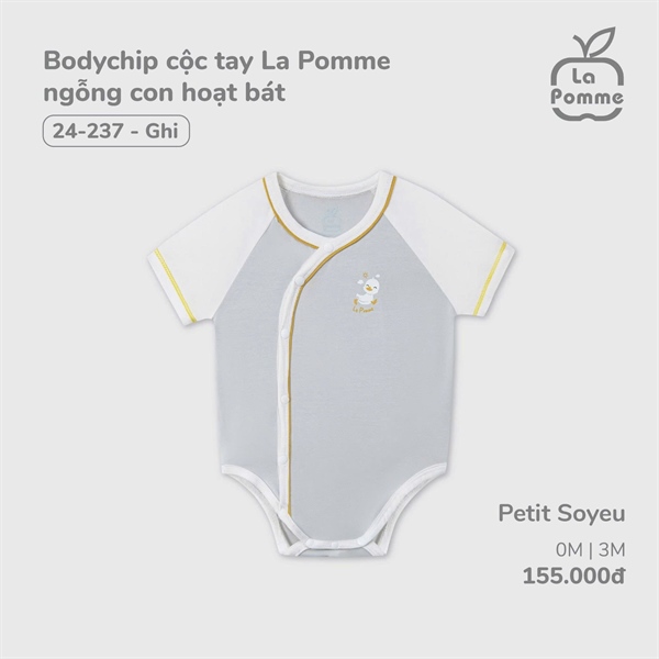 242370 - 3M/6M Bodychip cộc tay La Pomme ngỗng con hoạt bát