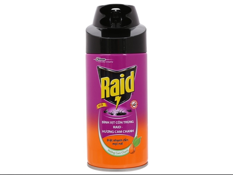 Bình Xịt Côn Trùng Raid Hương Chanh 300ml