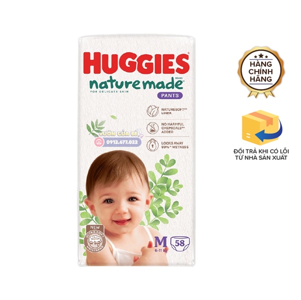 Bỉm Huggies Việt Nam size 03 M quần 58 miếng (6-11kg)