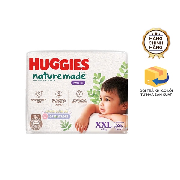 Bỉm Huggies Việt Nam size 06 XXL quần 26 miếng (>15kg)