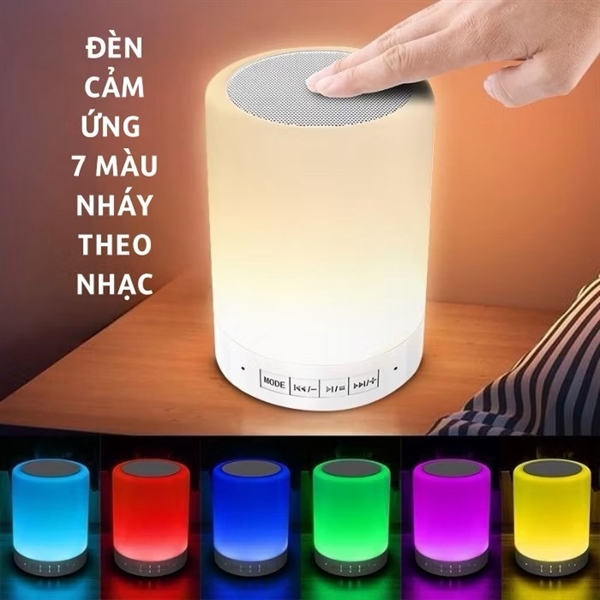 Đèn ngủ kết hợp loa bluetooth đèn led cảm biến đổi màu nhiều chế độ sáng