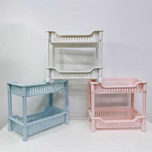 ￼Kệ chữ nhật 2, nhựa VIỆT NHẬT, Đựng gia vị, chén đĩa bếp, đồ dùng phòng tắm