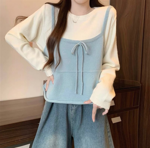 Set áo len nơ tiểu thư 1500-1