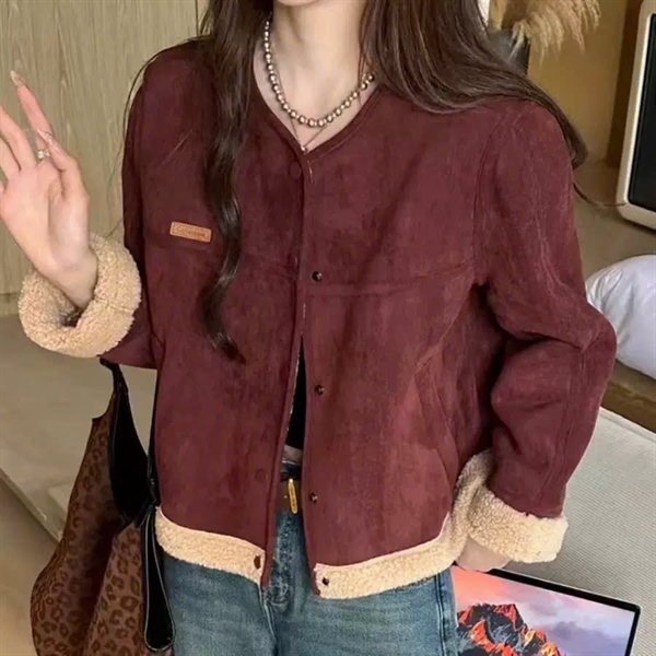 Khoác da lộn dày 9082