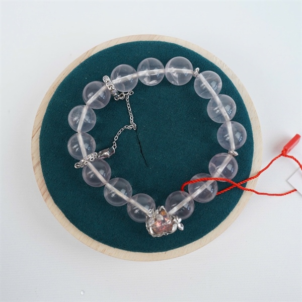 Vòng Suntone thạch anh hồng 15 hạt ly11.97-11.53 (836354) KG+