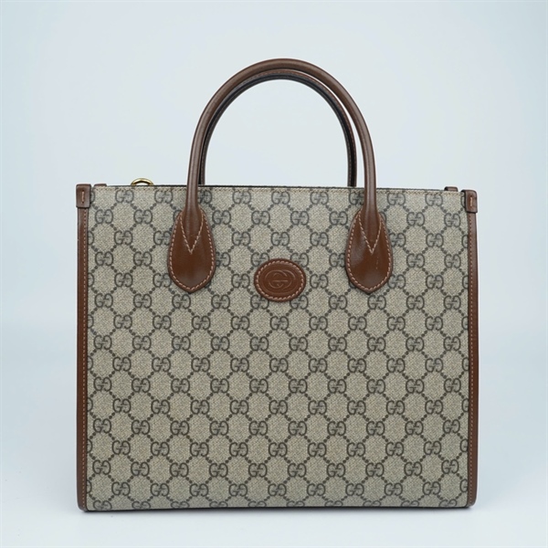 Túi GG Tote xám có lót form (659983-525040) sz31 (HN) KG+