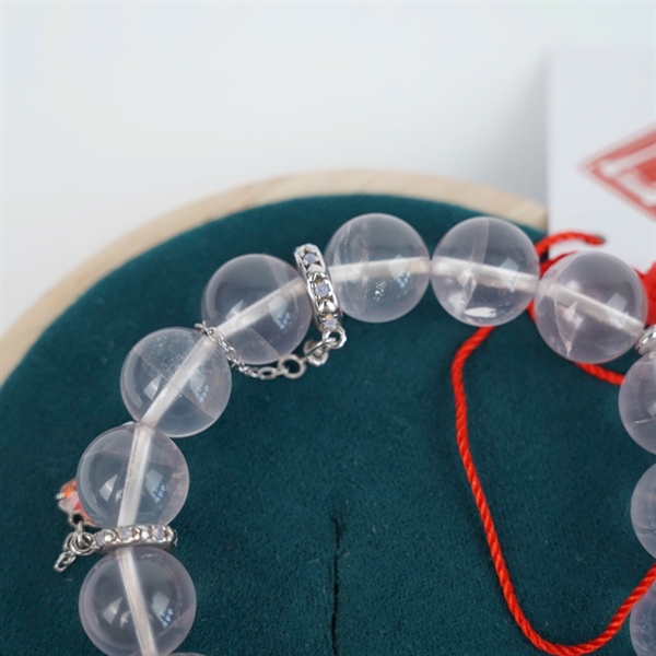 Vòng Suntone thạch anh hồng 15 hạt ly11.97-11.53 (836354) KG+