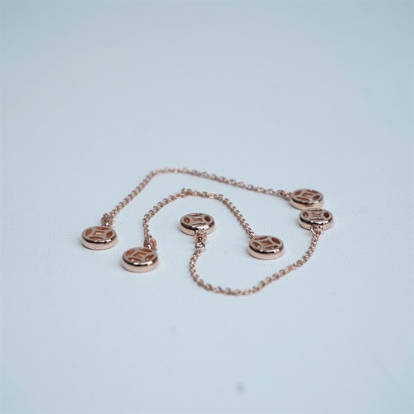 Charm vàng đồng tiền kèm xích +