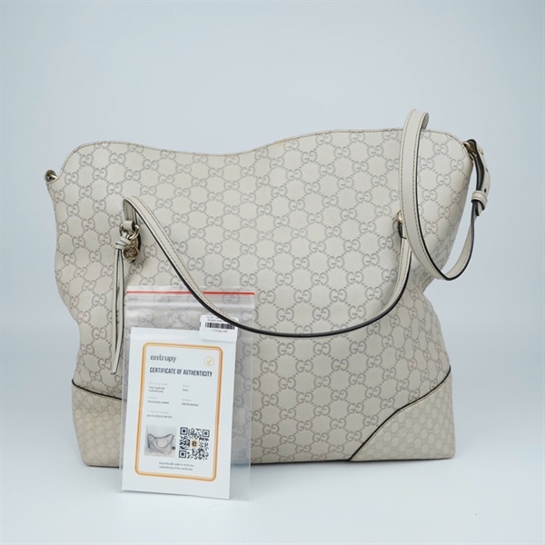 Túi GG Tote trắng (336755-493492) sz38 (HN) KG+