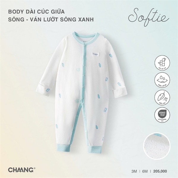 BB0125 - 3M/6M Body dài cúc giữa Sóng