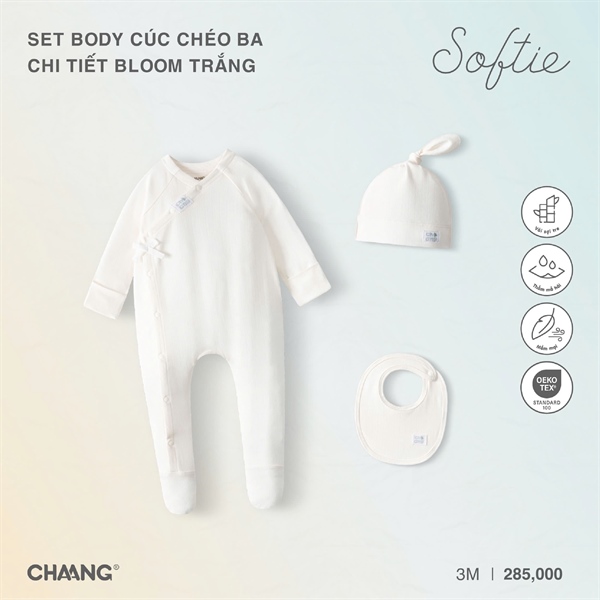 UC0925 - 3M Set body cúc chéo ba chi tiết Bloom