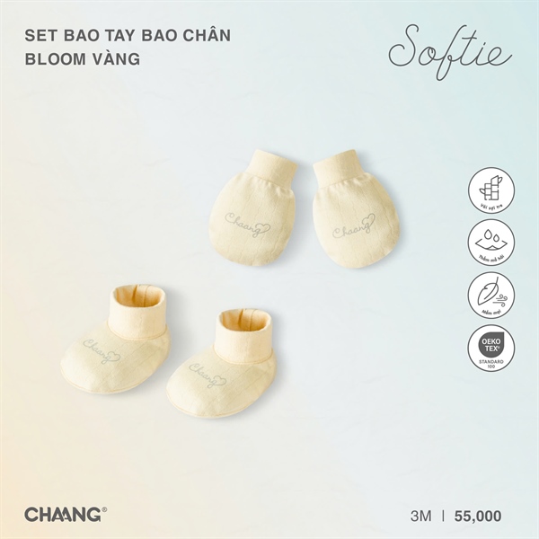 Set bao tay bao chân Bloom vàng