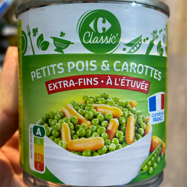 Pettis Pois & Carrottes Classic 130 gr ( Rau Củ Hổn Hợp )