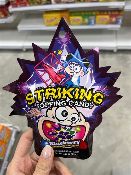 Kẹo nổ Striking Việt quất 15g