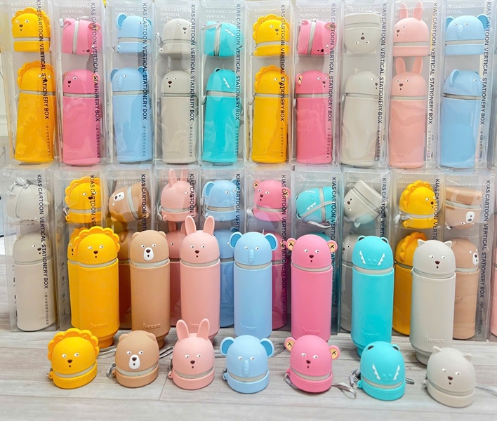 Hộp bút silicon động vật kèm 1 hộp nhỏ để đựng những đồ bé bé