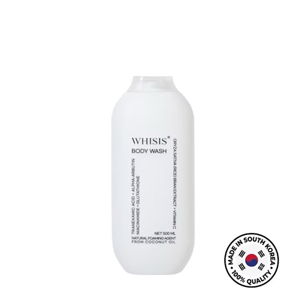 [ Hàng Công Ty ] Sữa Tắm WHISIS Men Sữa Gạo 500ml - Mua 1 Tặng 1 Bông Tắm