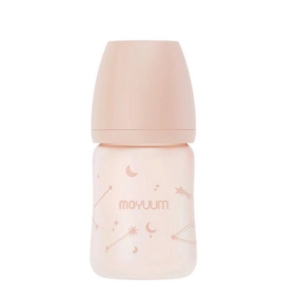 Bình sữa Moyuum thủy tinh tráng silicon Twinkle 150ml (1M+)