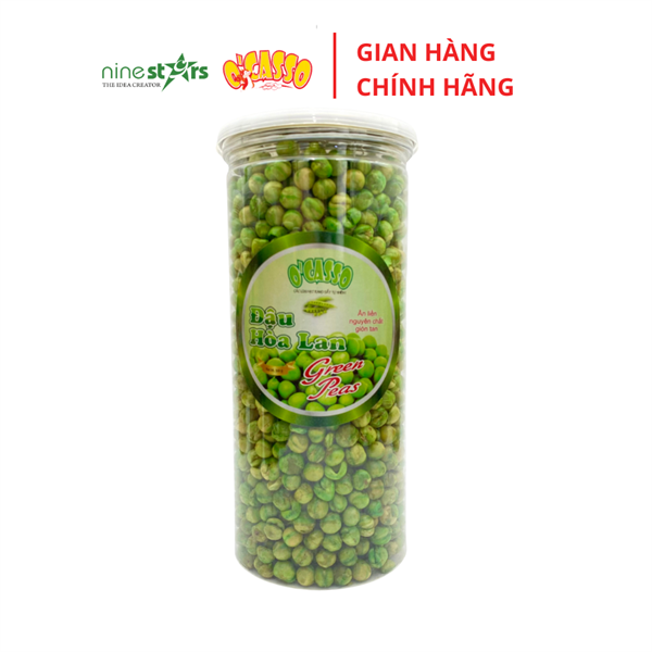 Đậu Hòa Lan Sấy Giòn O'Casso Vị Muối - Hộp 500G - 1KG