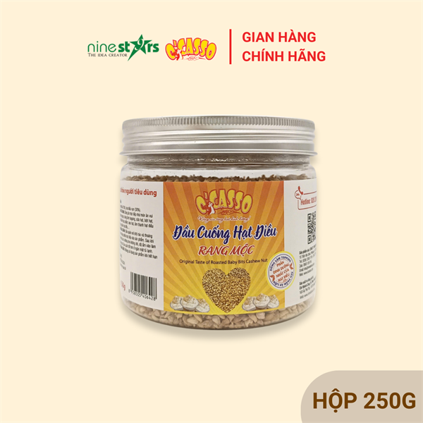 Đầu Cuống Hạt Điều (mầm điều, còi điều) O'Casso - Hộp 250G/ 500G