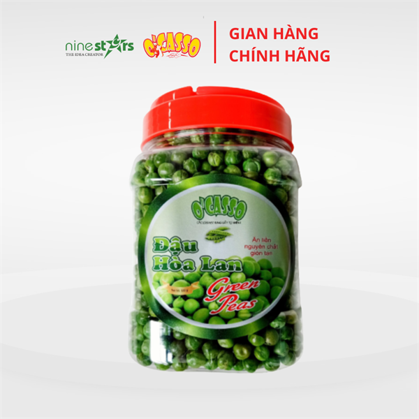 Đậu Hòa Lan Sấy Giòn O'Casso Vị Muối - Hộp 500G - 1KG