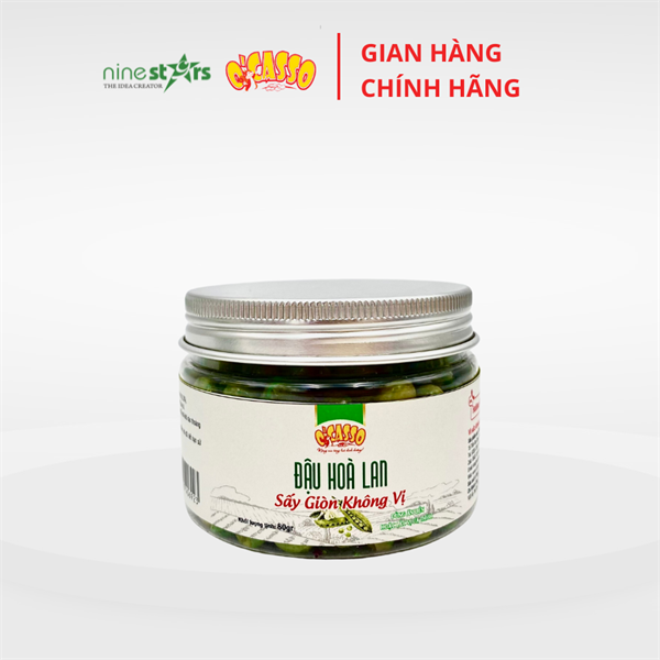 Đậu Hòa Lan Sấy Giòn Ocasso Không Vị - Hộp 80G - 200G - 300G - 500G