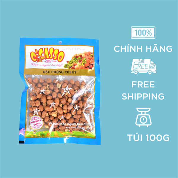 Đậu Phộng Tỏi Ớt O'Casso - Túi 100G/300G/500G