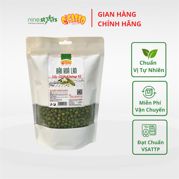 Đậu Hòa làn Sấy Giòn Ocasso Không Vị - Túi 250G - 500G