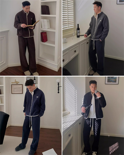 Bộ nỉ bông thu đông DSTUDIO cao cấp lót lông cừu ấm áp 4 màu D25160