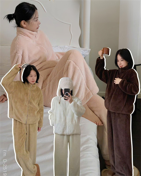Bộ quần áo ấm thu đông DSTUDIO nhung mềm nhẹ ấm áp D25192