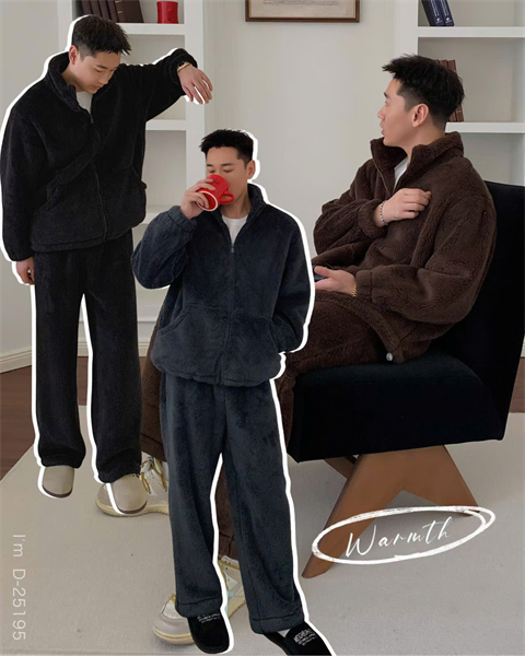 Bộ quần áo ấm thu đông DSTUDIO Little Home Boyfriend cao cấp lông cừu ấm áp D25195