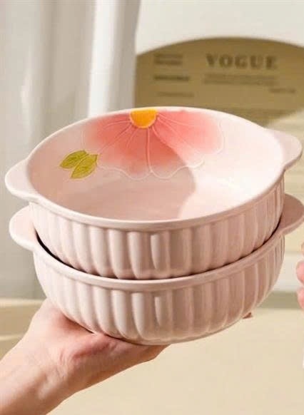 Tô Sứ Tròn Size 6 Cúc Hồng a( Thùng 64 )